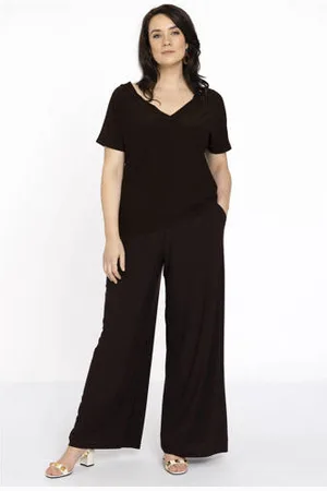 Yoek Loose fit broek DOLCE van travelstof