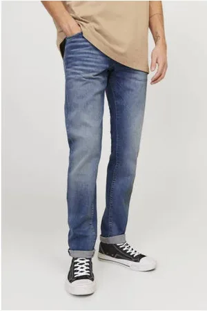 JACK & JONES JEANS INTELLIGENCE slim fit jeans JJIGLENN JJICON blue denim