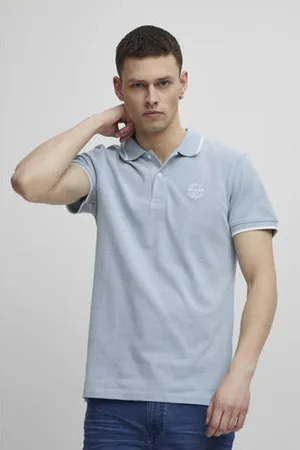 Blend Slim fit polo BHNATE met contrastbies