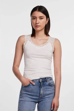 Pieces® Top PCBARBERA wit