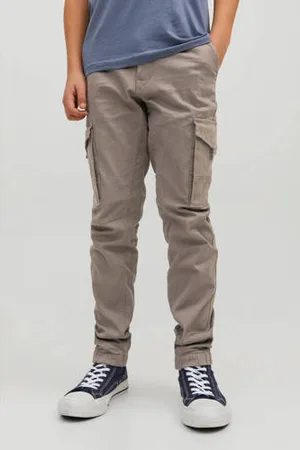 JACK & JONES JUNIOR low waist slim fit cargobroek JPSTPAUL