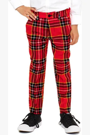 OppoSuits Geruit kostuum The Lumberjack rood
