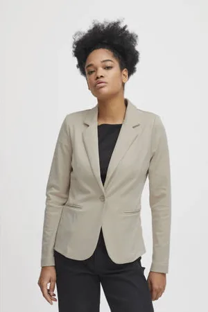 Ichi Getailleerde blazer IHKATE zand