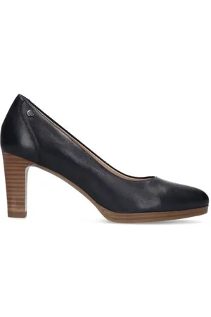 No Stress Leren pumps donkerblauw