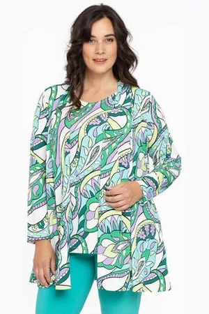 Yoek Vest DOLCE van travelstof met paisleyprint