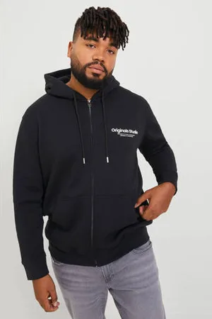 JACK & JONES Sweatvest JORVESTERBRO Plus Size met logo