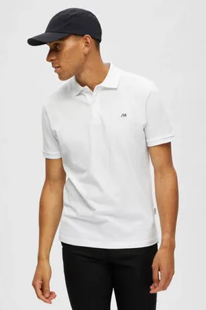 SELECTED Regular fit polo SLHDANTE met logo wit
