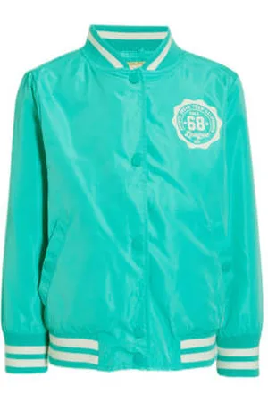 Orange stars Baseball jacket Merle met printopdruk