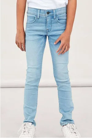 NAME IT KIDS slim fit jeans NKMSILAS light denim