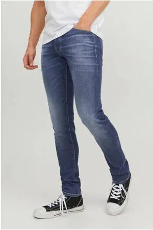 JACK & JONES JEANS INTELLIGENCE slim fit jeans JJIGLENN blue denim