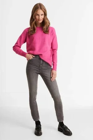 Anytime High rise skinny jeans grijs
