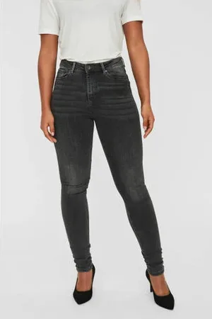VERO MODA High waist skinny jeans VMSOPHIA dark grey denim