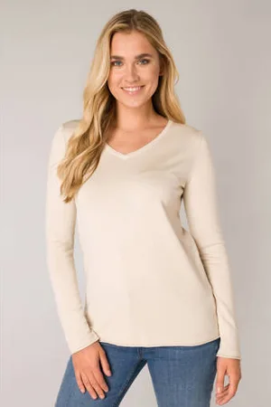 Base Level Basic longsleeve Yola licht beige