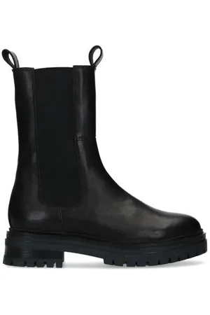 Manfield Hoge leren chelsea boots