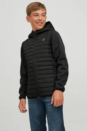 JACK & JONES JUNIOR gewatteerde tussenjas JJEMULTI met logo