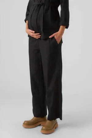 Mama;licious Zwangerschaps wide leg broek MLPETRA
