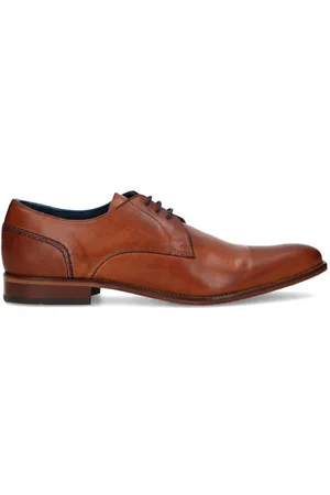 Manfield Leren veterschoenen
