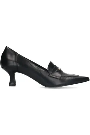 Manfield Leren pumps