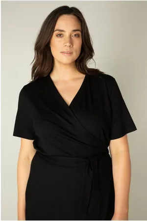 Base Level Jersey overslagjurk Abbie