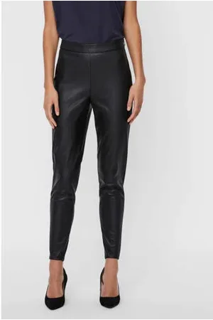 VERO MODA Legging met leather look