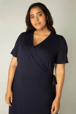 Base Level Jersey overslagjurk Abbie