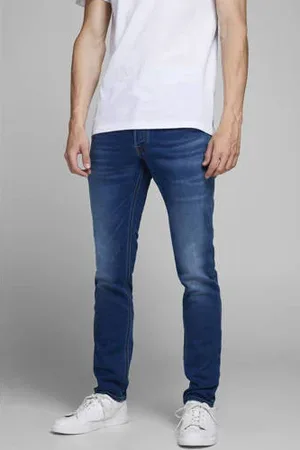 JACK & JONES JEANS INTELLIGENCE slim fit jeans JJIGLENN JJORIGINAL blue denim