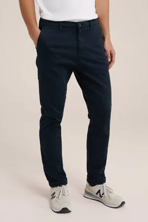 WE Fashion WE Fundamentals slim chino donkerblauw