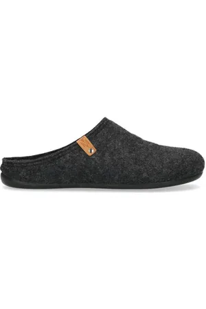 Manfield Pantoffels donkergrijs