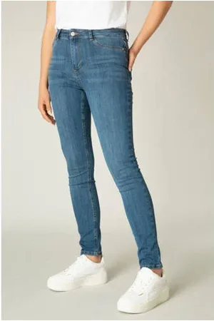 Base Level High waist skinny jeans Fay light denim