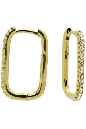 KARMA Jewelry Gold plated oorbellen Polished Square