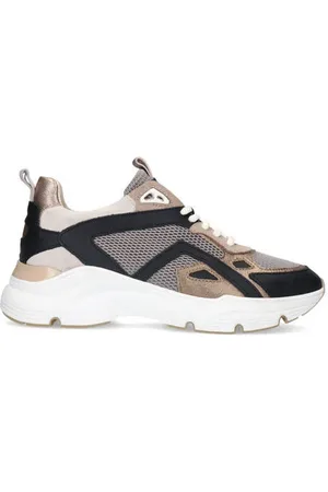 Manfield Leren sneakers /beige