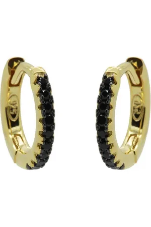KARMA Jewelry Gold plated oorbellen Basic Black