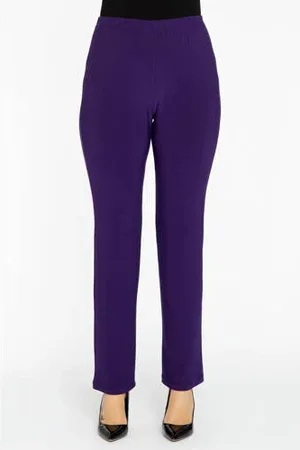 Yoek Straight fit broek van travelstof DOLCE