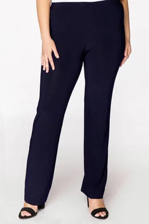 Yoek Straight fit broek van travelstof DOLCE