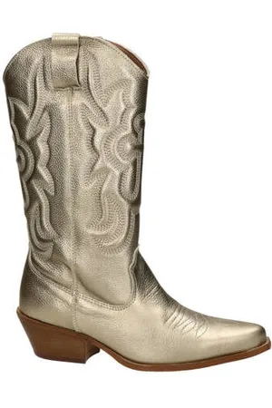 Nelson Leren cowboylaarzen metallic
