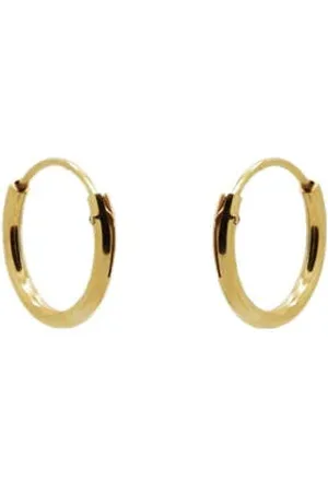 KARMA Jewelry Gold plated oorbellen Plain Ø 1 cm