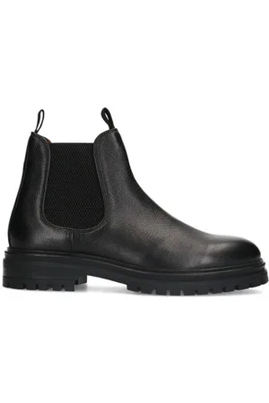 Manfield Leren chelsea boots