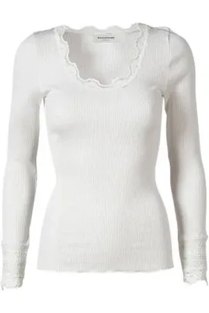 Rosemunde Ribgebreide longsleeve met zijde