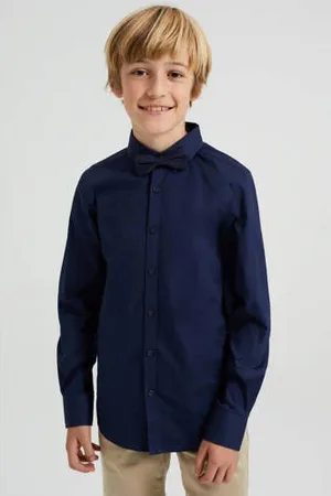 WE Fashion Overhemd donkerblauw
