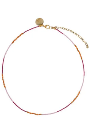 Life of Bulu Kralenketting Happy Beads wit/fuchsia/oranje