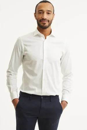 Michaelis Slim fit oxford strijkvrij overhemd