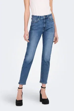 ONLY High waist cropped slim fit jeans ONLEMILY