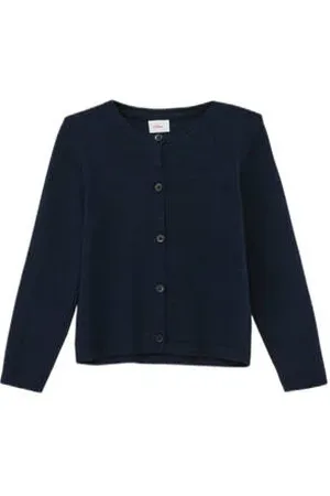 QS by s.Oliver Fijngebreid vest donkerblauw