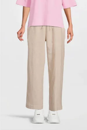 Freequent Cropped high waist loose fit culotte beige