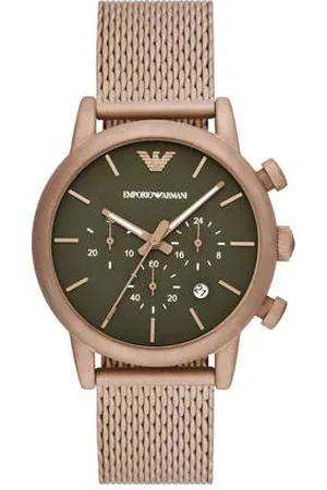 Emporio Armani Horloge AR11428 taupe