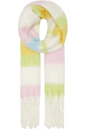 ONLY Sjaal ONLDANITA wit/roze/groen/geel