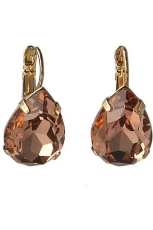 Otazu Gold plated oorbellen met Swarovski kristallen Lacrima