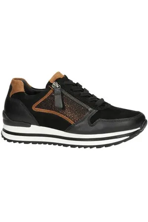 Gabor 526 comfort suède sneakers zwart