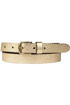 Petrol Industries Leren riem met crocoprint