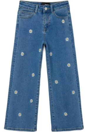 Desigual Gebloemde wide leg jeans